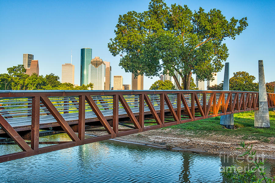 Houston Photograph - Houston Police Memorial Bridge by Bee Creek Photography - Tod and Cynthia