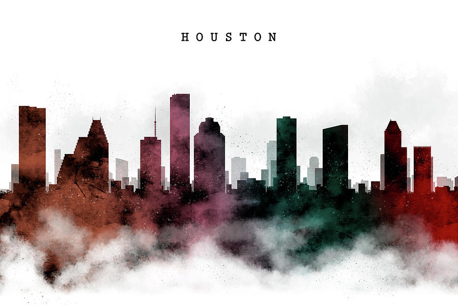 Houston Silhouette Skyline by Afrio Adistira