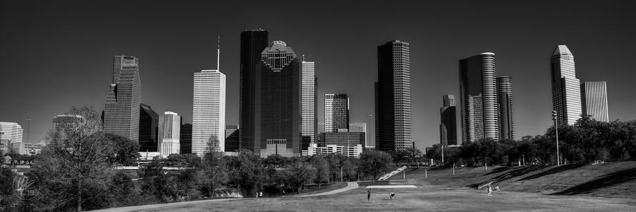 Houston Skyline 001 BW Photograph by Lance Vaughn