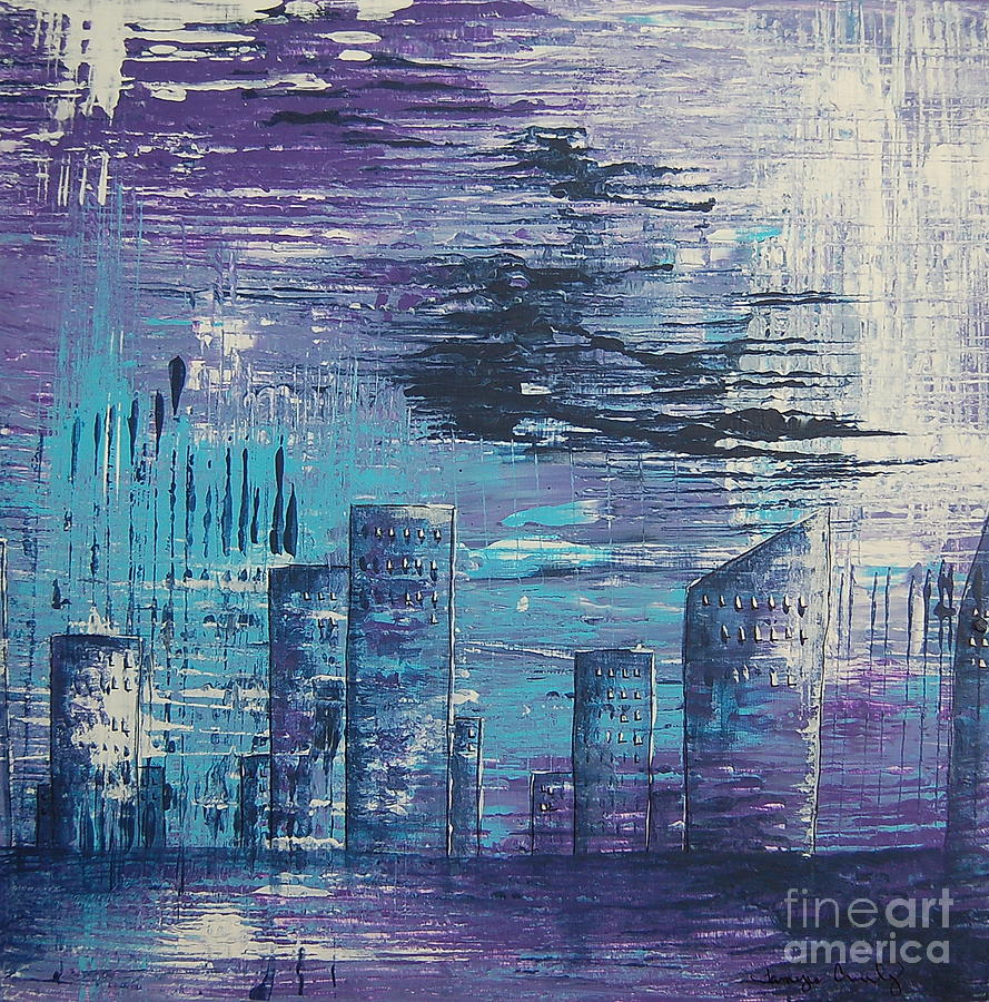 Houston Skyline 2 Painting