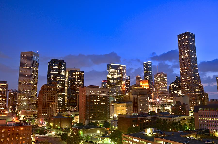 Houston Skyline at Dusk Photograph by Casey Weinstein - Fine Art America