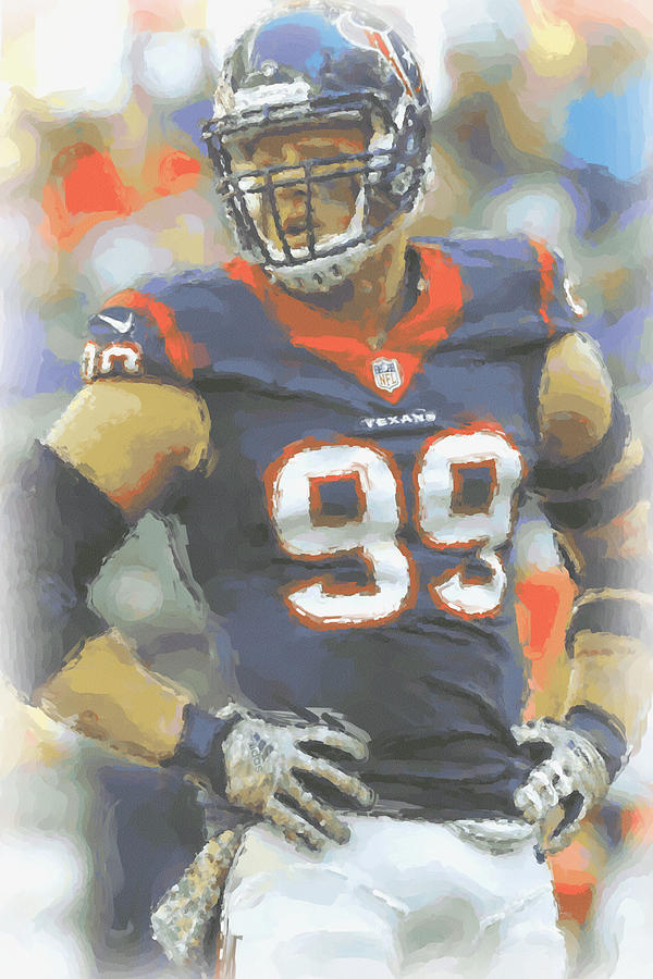 Houston Texans Jj Watt 2 Digital Art by Joe Hamilton - Pixels Merch