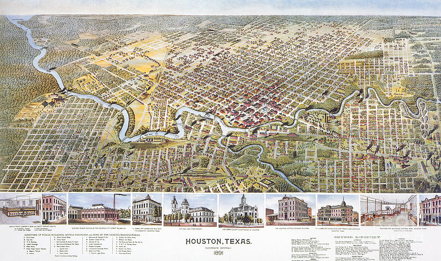 Houston, Texas, 1891 Photograph by Granger