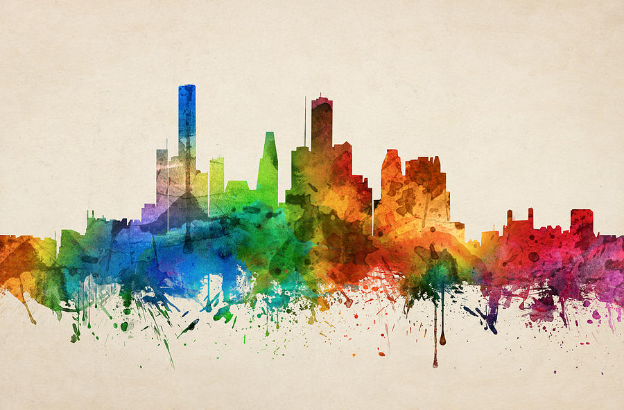 Houston Skyline Art for Sale - Pixels