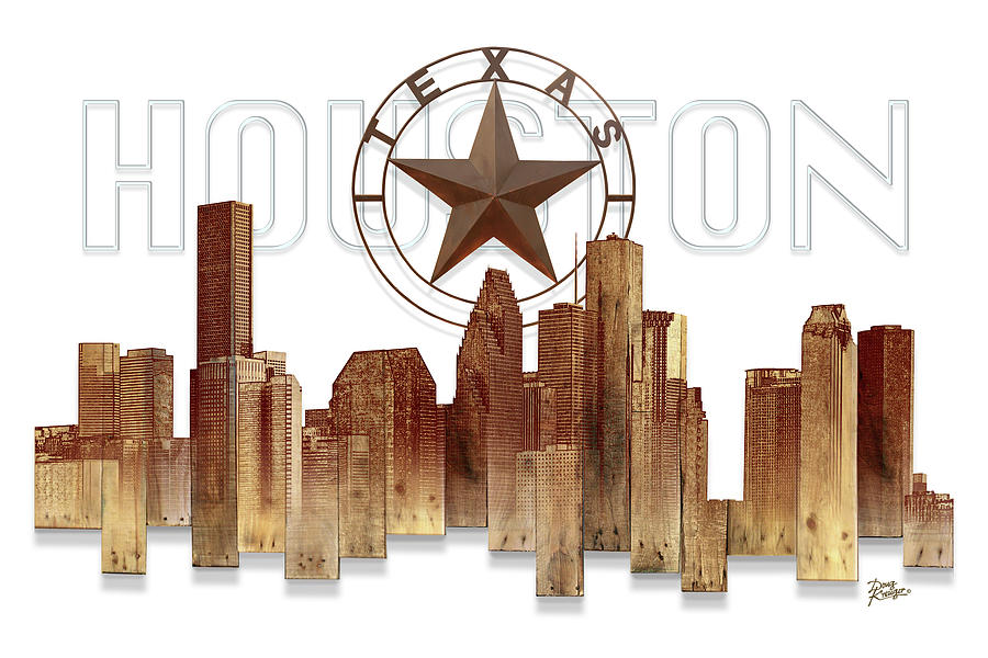 Houston Texas Skyline Painting by Doug Kreuger