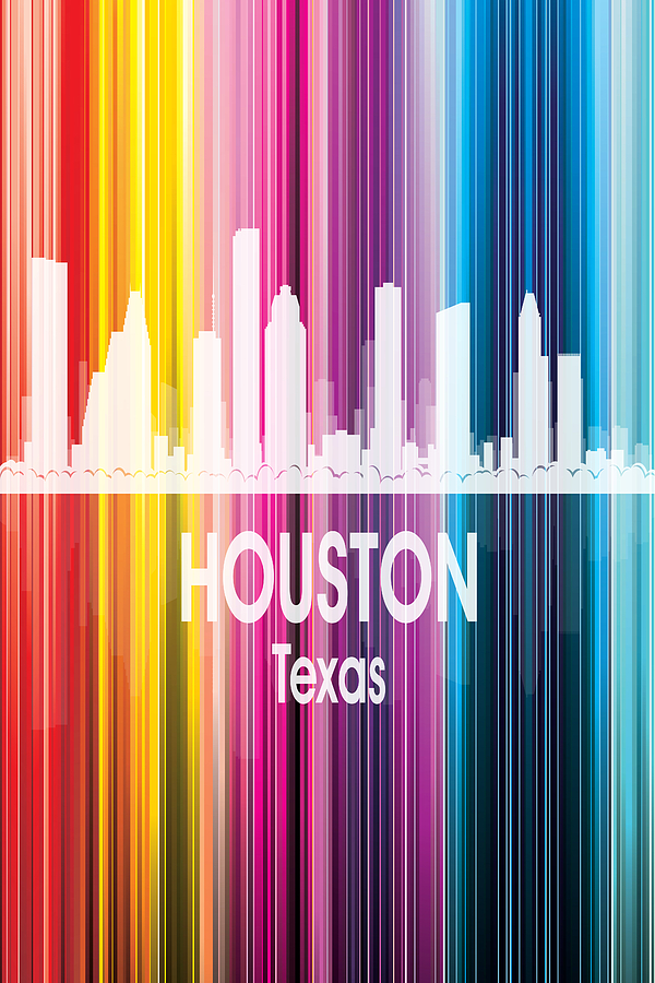 Houston TX 2 Vertical Digital Art by Angelina Tamez