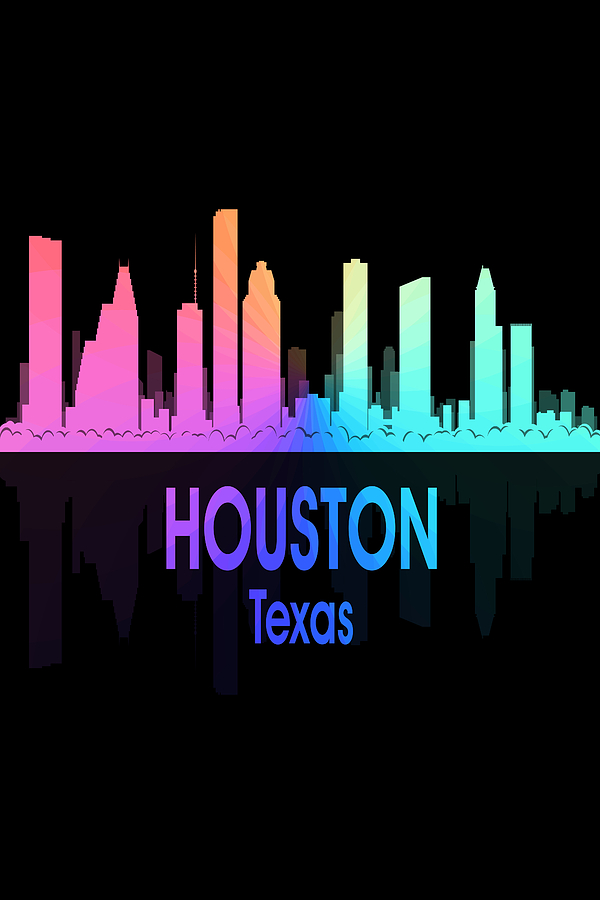 Houston TX 5 Vertical Digital Art by Angelina Tamez