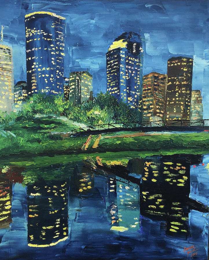 Houston's Reflections Painting by Lauren Luna - Fine Art America