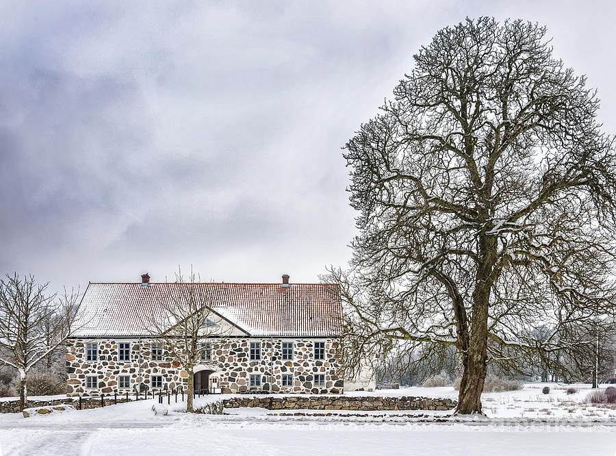 Hovdala Castle in Winter Photograph by Antony McAulay