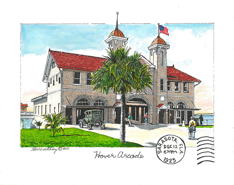 Sarasota Painting - Hover Arcade by Warren Day Sarasota Painting - Hover Arcade by Warren Day
