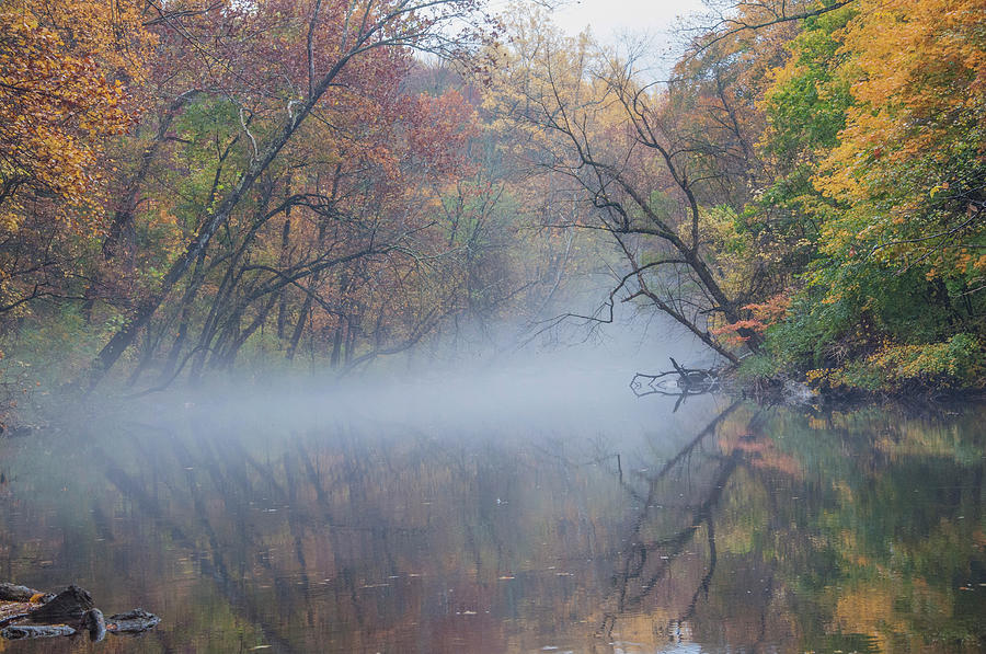 Hovering Mist on the Wissahickon Creek Photograph by Bill Cannon