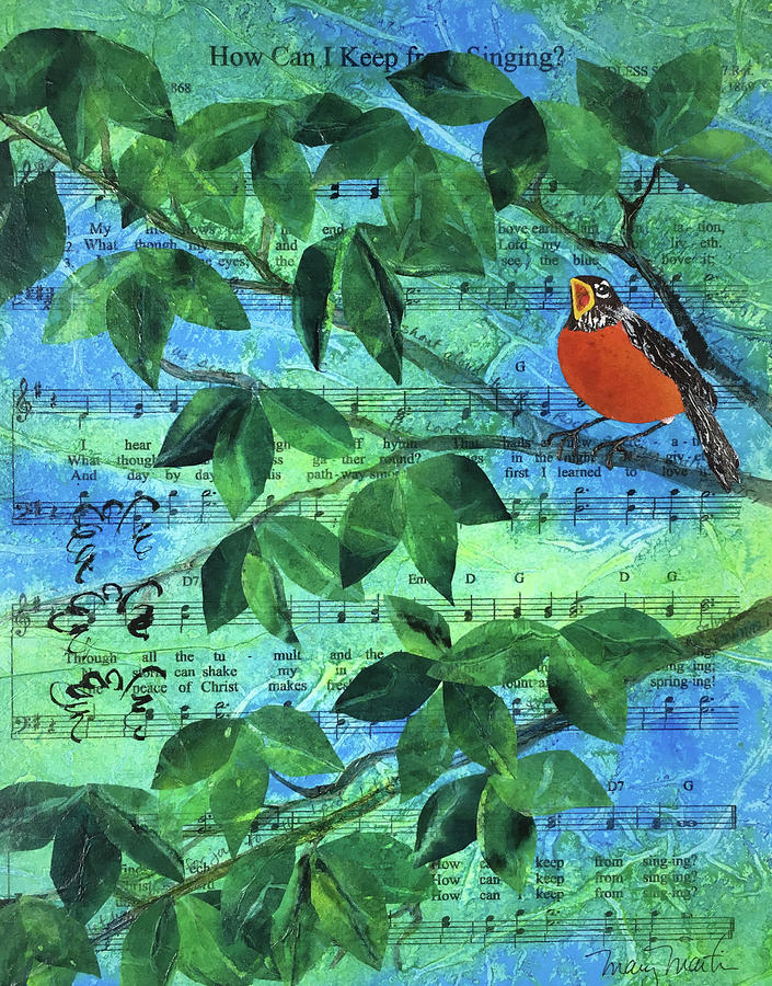 How Can I Keep from Singing? Summer Mixed Media by Mary Martin