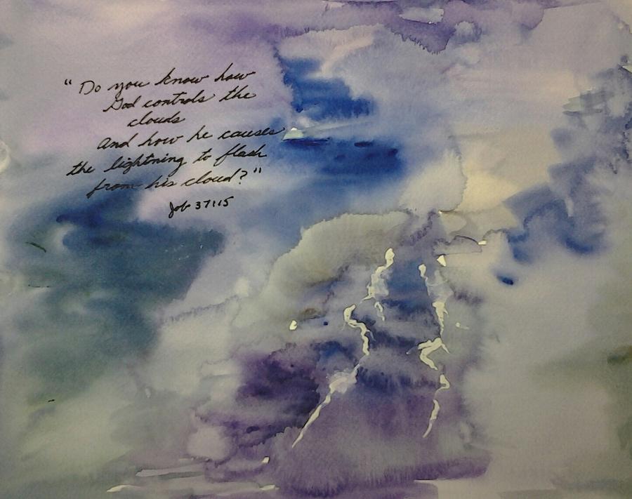 Watercolor Painting - How Does Lightning Flash? by B L Qualls Watercolor Painting - How Does Lightning Flash? by B L Qualls