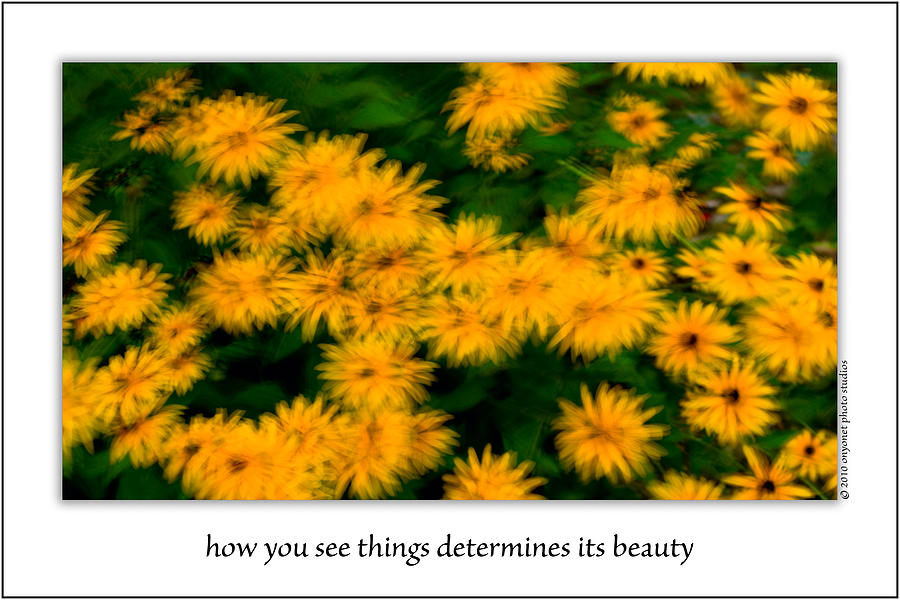 How You See Things Determines Its Beauty Photograph by Onyonet Photo studios
