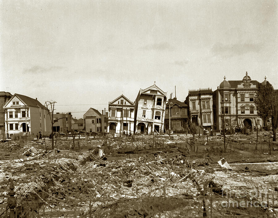 San Francisco Photograph - Howard St between 18th and 19th St. San Francisco April 1906 by Monterey County Historical Society