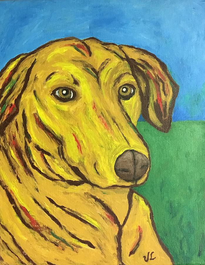 Dog Painting - Howard by Victoria Lakes