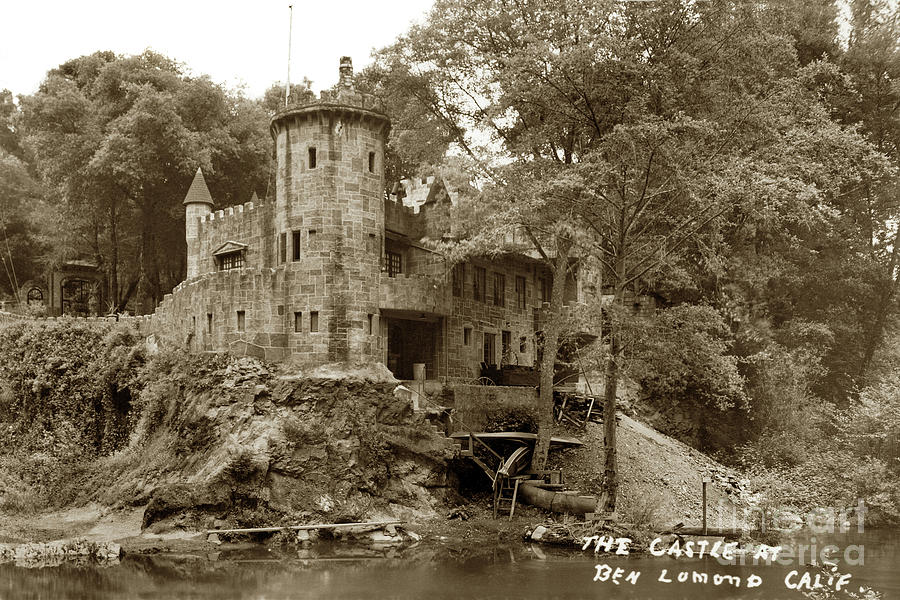 1927 Photograph - Howdens Castle, Ben Lomond Calif. Circa 1950 by Monterey County Historical Society