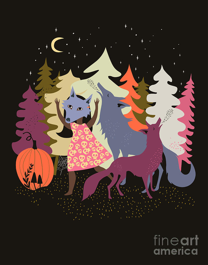 Halloween Digital Art - Howl at the Moon by Kate Cosgrove