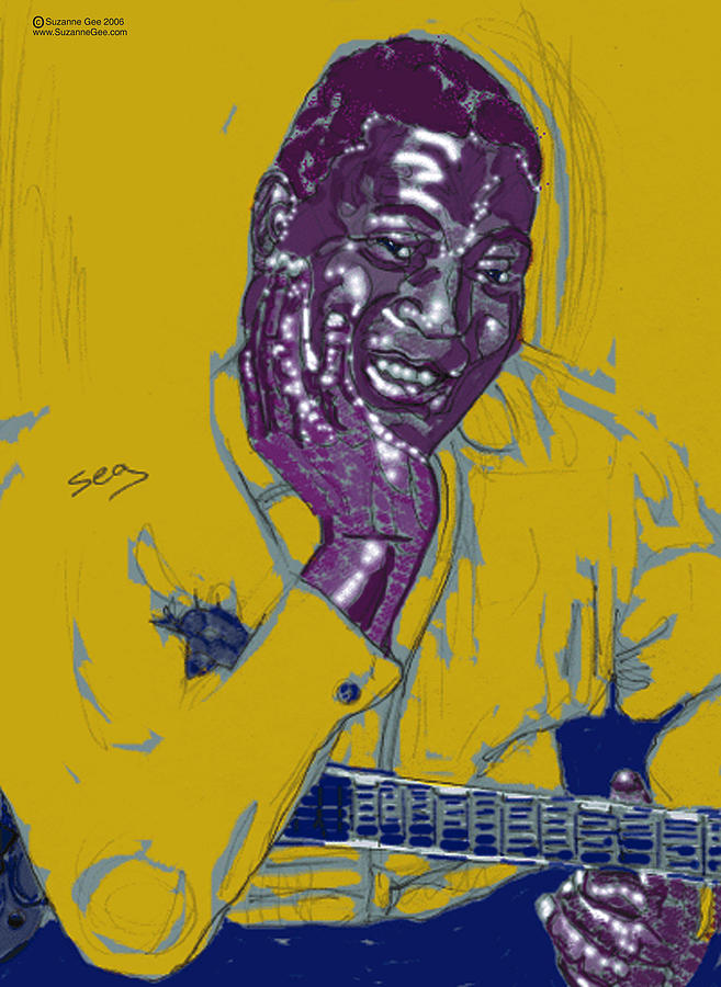 Music Painting - Howlin Wolf  by Suzanne Gee