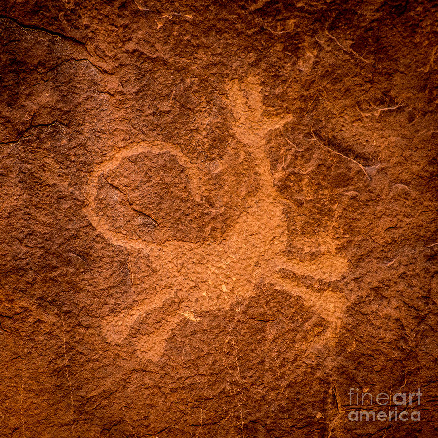 Desert Photograph - Howling Coyote Petroglyph - Moab - Utah by Gary Whitton