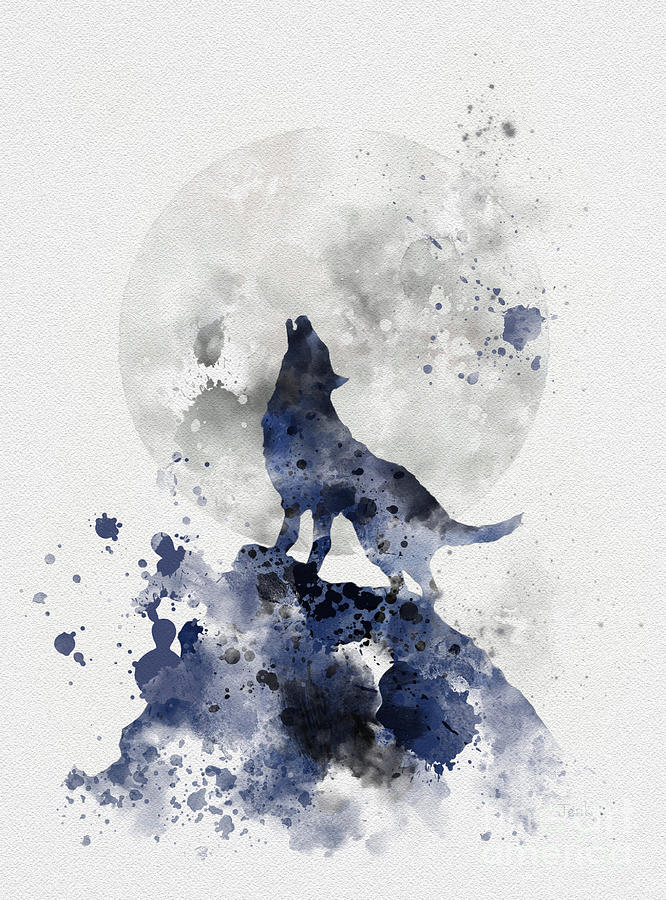 Howling Wolf Mixed Media by My Inspiration