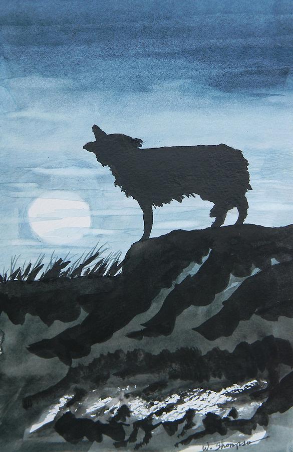 wolf howling painting wolf howling painting