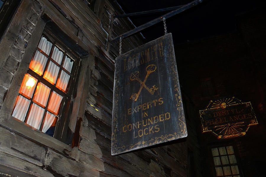 Locksmith sign Diagon Alley Photograph by David Lee Thompson
