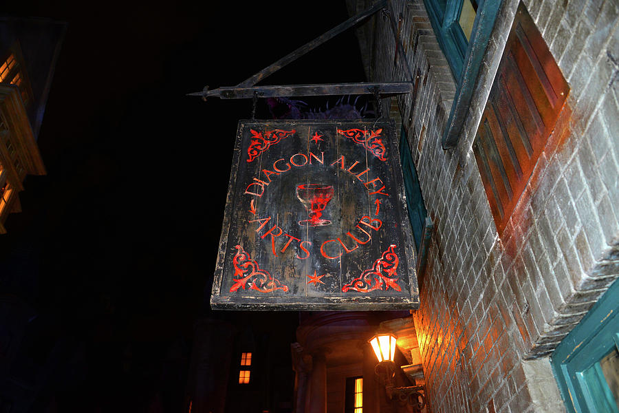 Diagon Alley Arts Club sign Photograph by David Lee Thompson