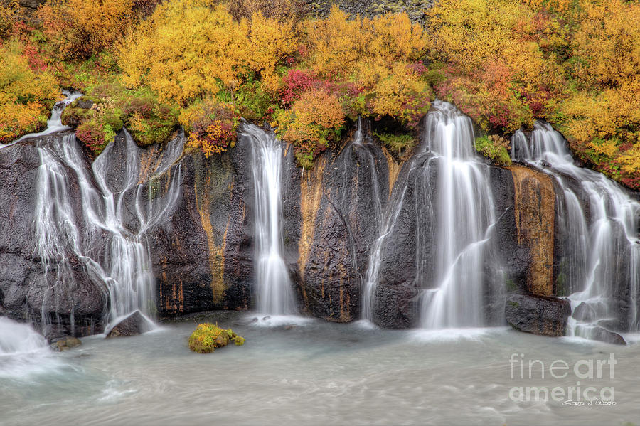 Hruanfossar Waterfall Iceland by Gordon Wood Hruanfossar Waterfall Iceland by Gordon Wood