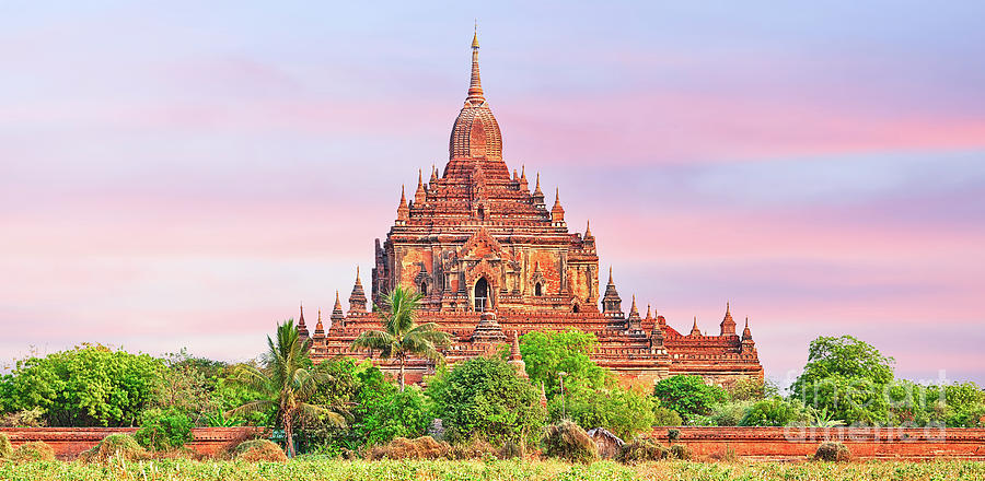 Htilominlo Temple in Bagan. Myanmar. Photograph by MotHaiBaPhoto Prints