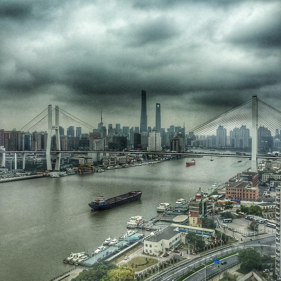 Huang Pu River Shanghai Photograph by Frank Mari