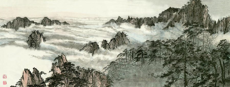 Mountain Painting - Huangshan - 5 by River Han