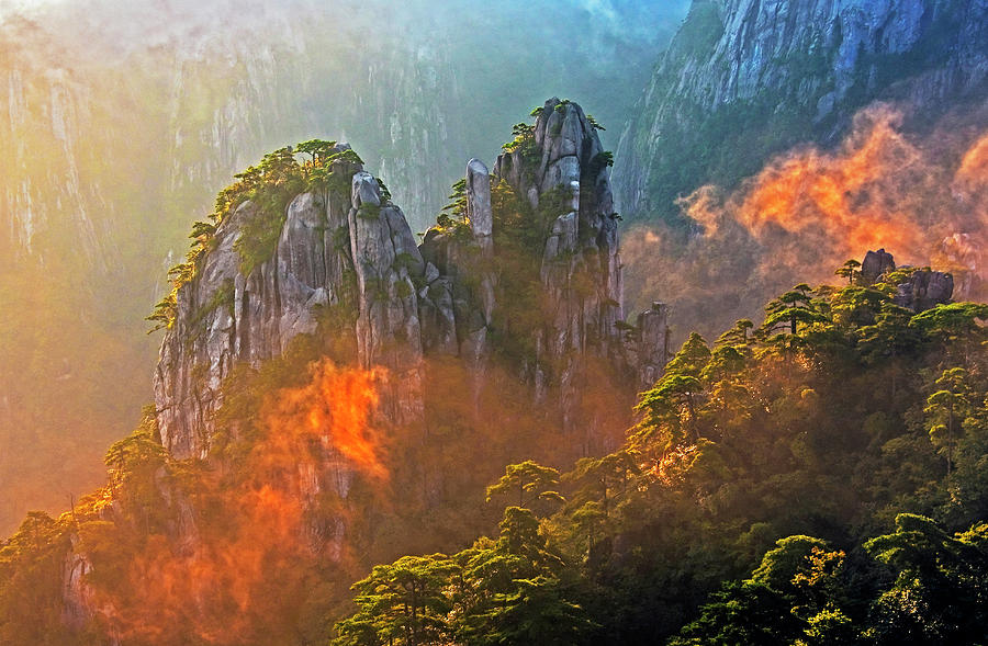 Huangshan Morning Mist Photograph by Dennis Cox