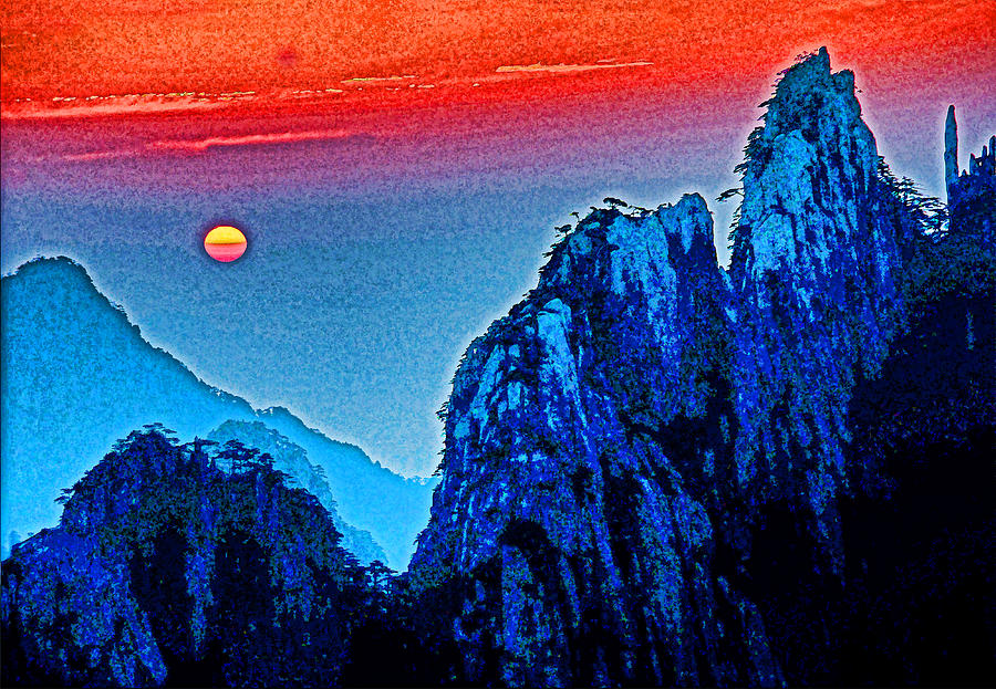 Huangshan Sunset Photograph by Dennis Cox