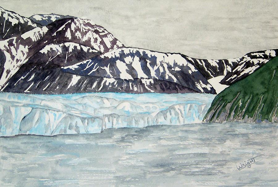 Hubbard Glacier In July Painting by Larry Wright