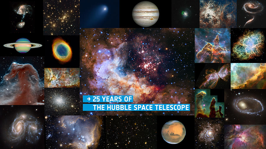 Hubble 25 - A Special 25th Anniversary Montage 2 Photograph by Eric Glaser