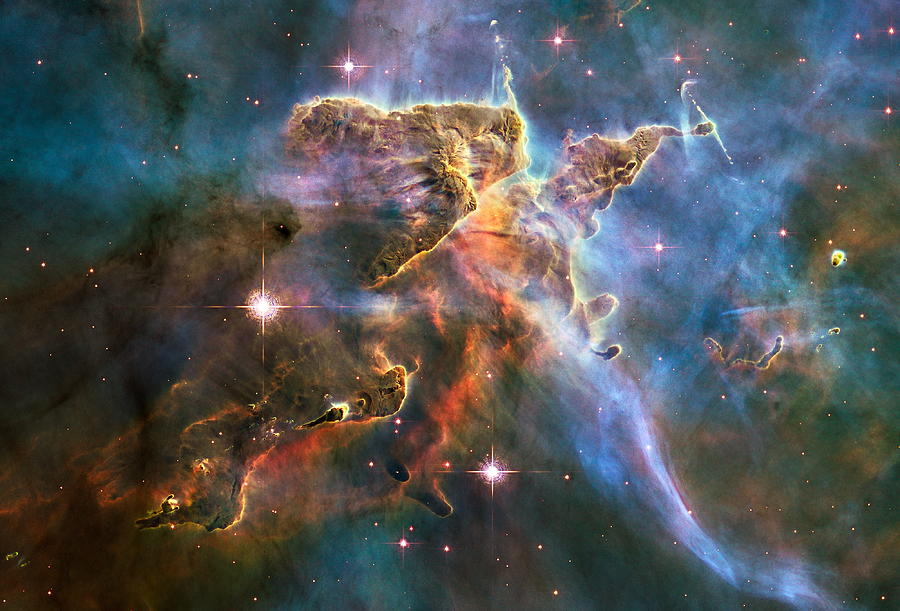 Hubble Captures Spectacular Landscape in the Carina Nebula Photograph by Eric Glaser