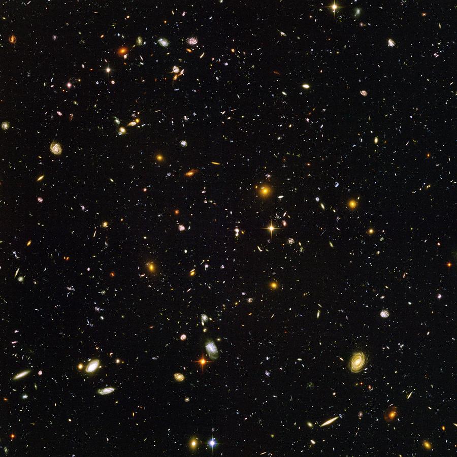 Astronomy Photograph - Hubble Ultra Deep Field Galaxies by Nasaesastscis.beckwith, Hudf Team