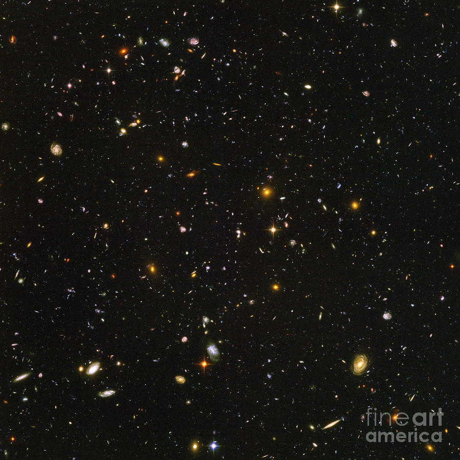 Astronomical Photograph - Hubble Ultra Deep Field Galaxies by Space Telescope Science Institute  NASA