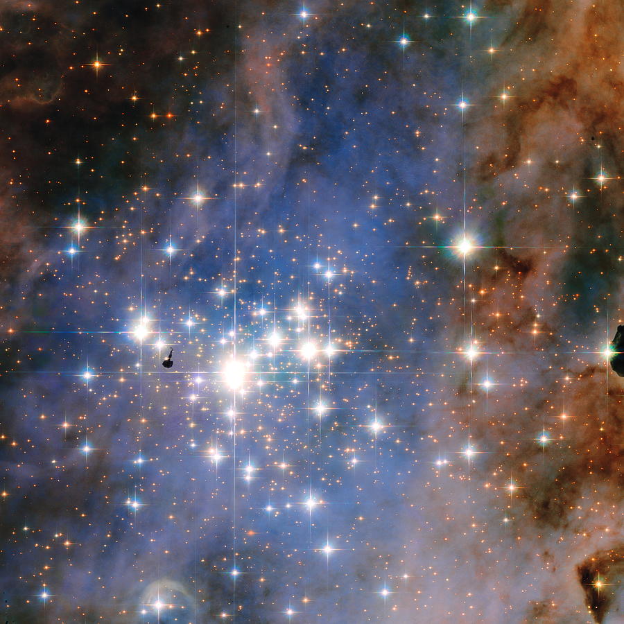 Space Photograph - Hubble Unveils a Tapestry of Dazzling Diamond-Like Stars by Eric Glaser