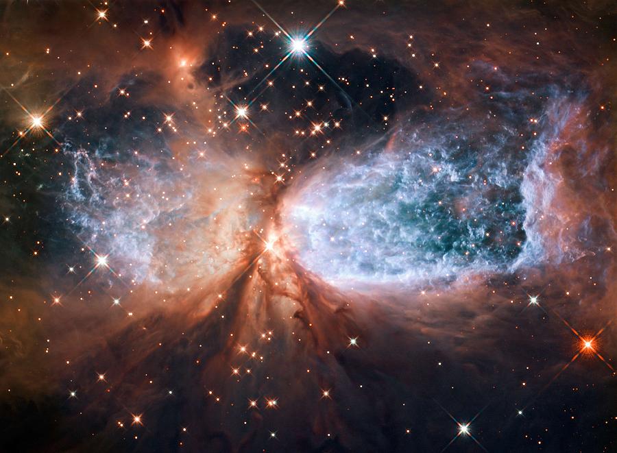 Hubble view of star-forming region S106 Painting by Celestial Images