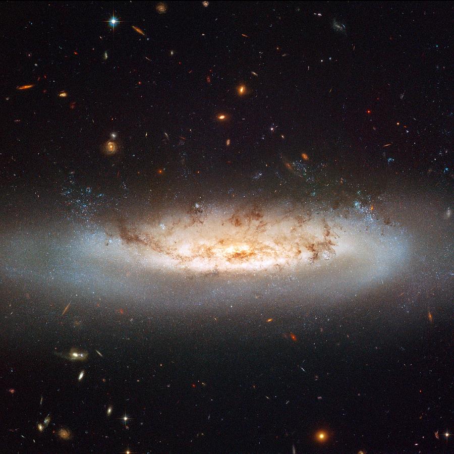 Hubble views NGC 4522 Painting by Celestial Images