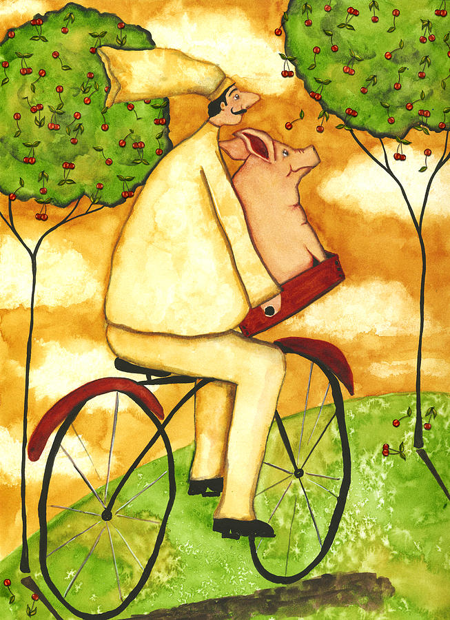 Animal Painting - Pierre And The Pig by Debi Hubbs