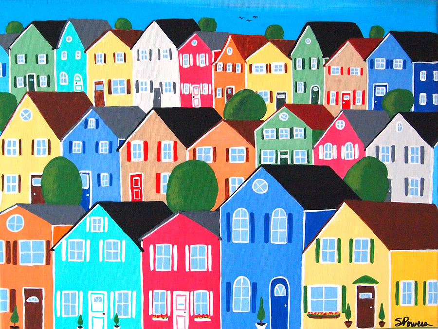 Huddled Houses Painting by Sheila Powers - Fine Art America