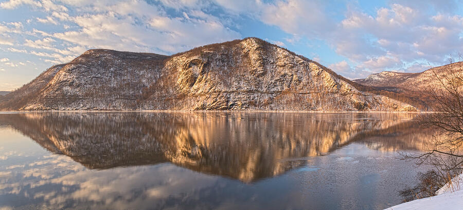 Hudson Highlands Winter Morning Panorama One Photograph by Angelo Marcialis