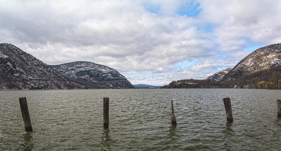 Hudson Highlands With April Snow Photograph by Angelo Marcialis