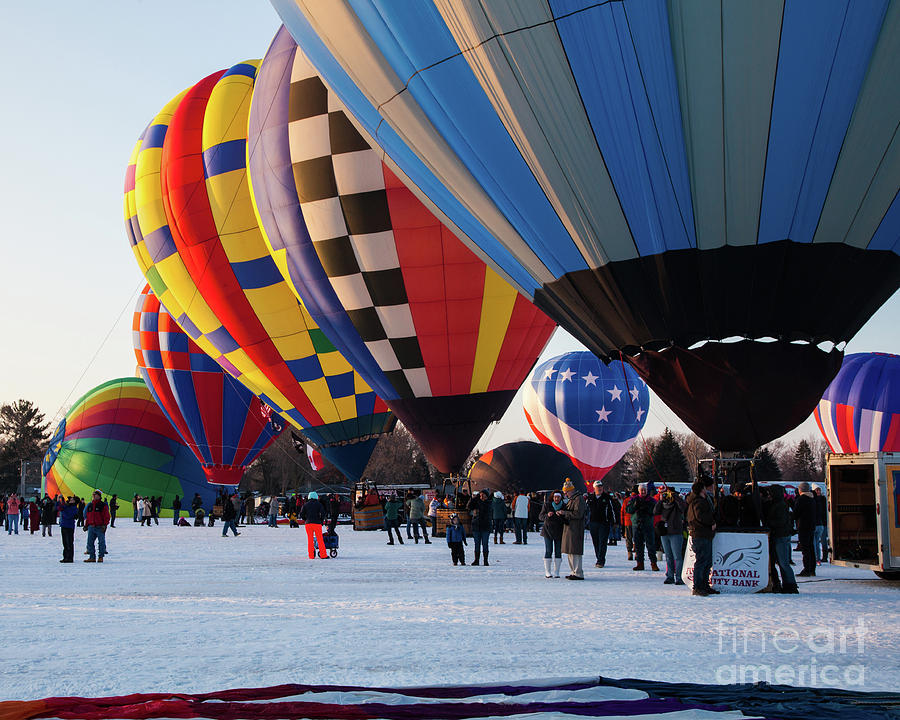 Winter Photograph - Hudson Hot Air Balloon Festival 2018 Fantastic by Wayne Moran