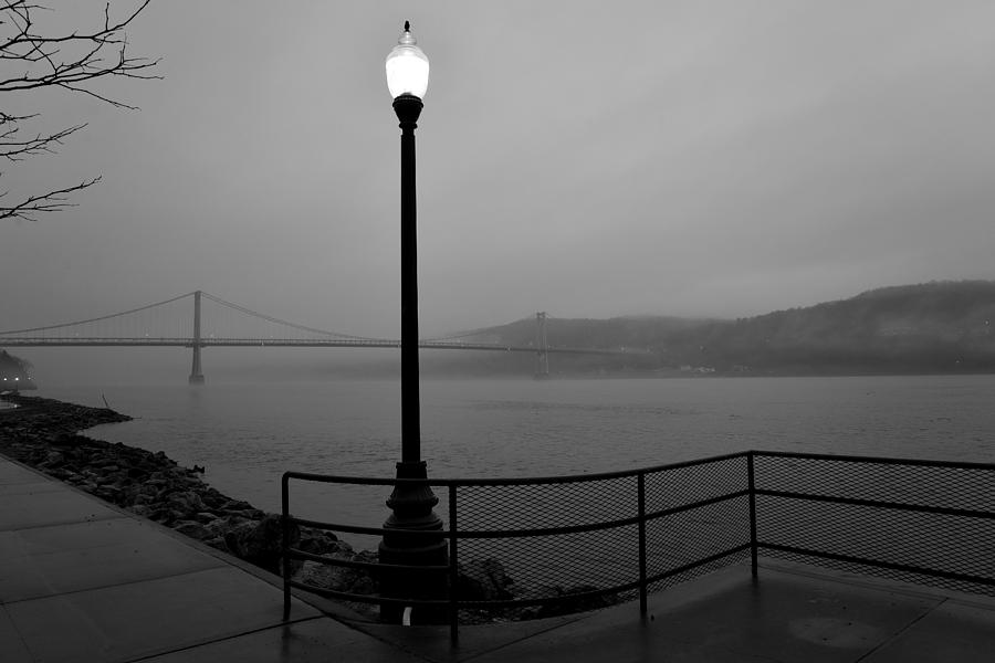 Black And White Photograph - Hudson River Fog by Kurt Von Dietsch