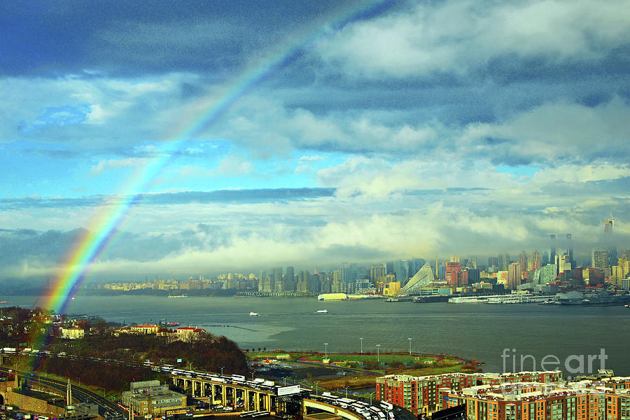 New York City Photograph - Hudson River Rainbow Bridge by Regina Geoghan