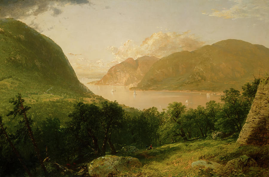 Hudson River Scene Painting by Mountain Dreams